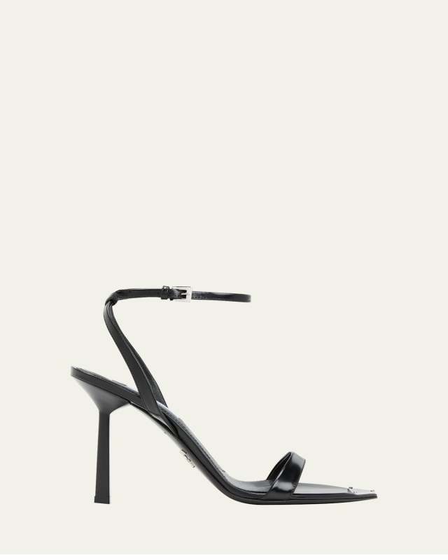 Leather Ankle-Strap Sandals